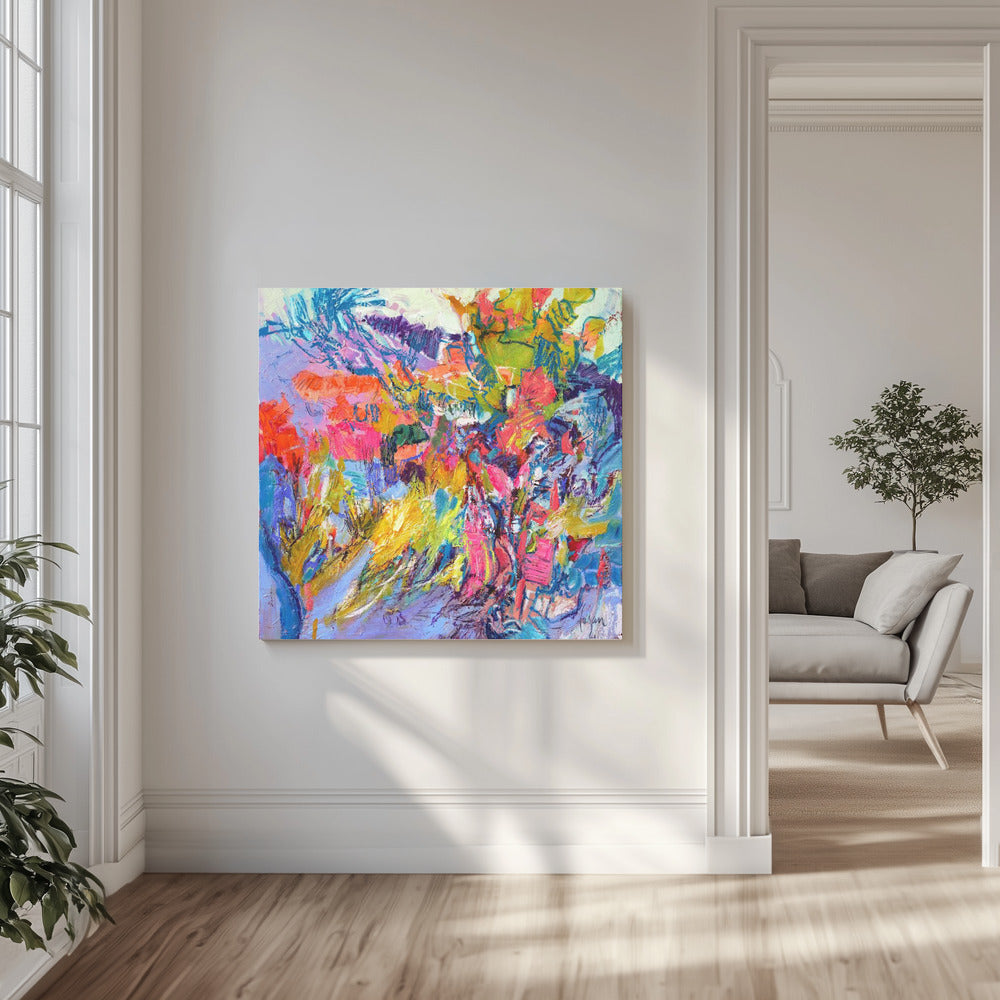 Expressionistisches farbenfrohes Abstraktes | Leinwand