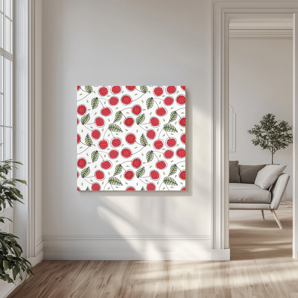 Rote Kirschen Obst | Leinwand