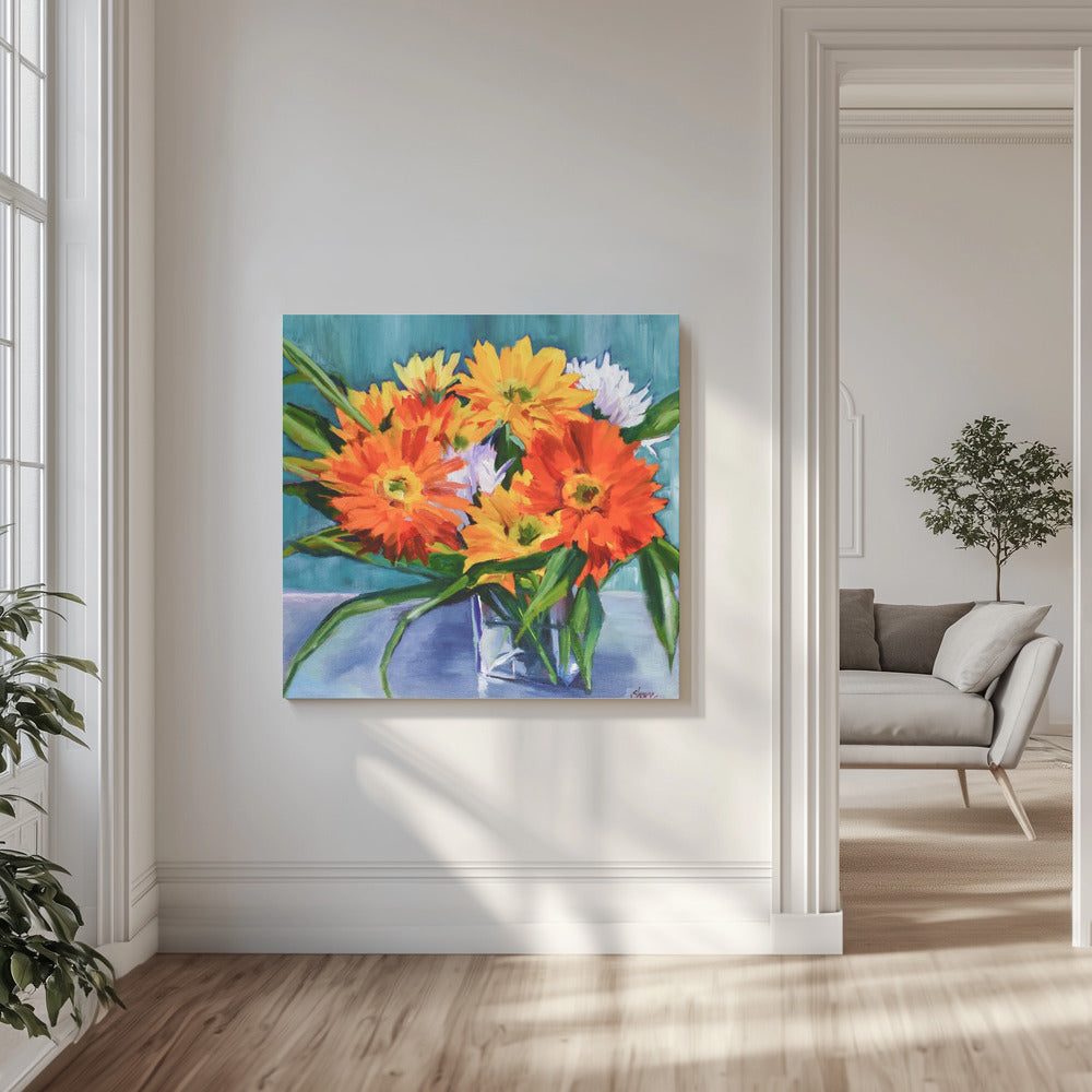 Blumen in Vase | Leinwand