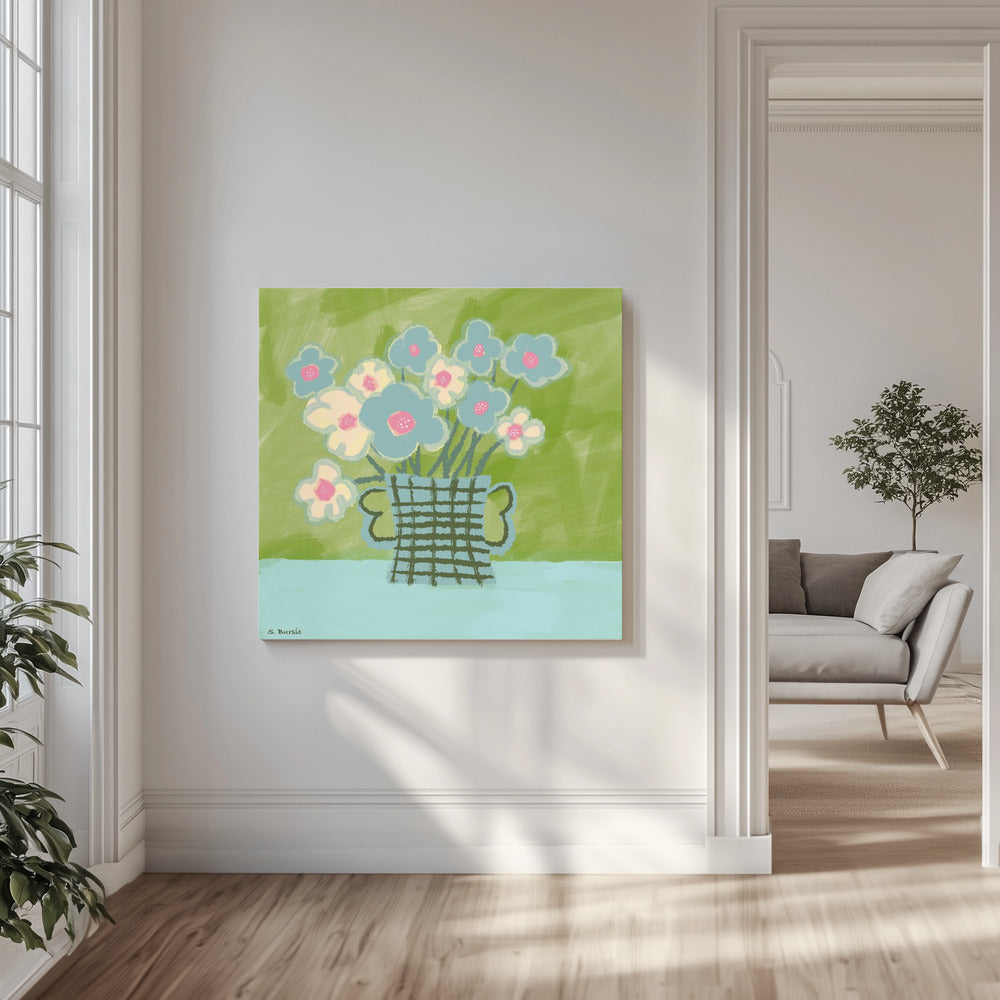 Blaue Blumen | Leinwand