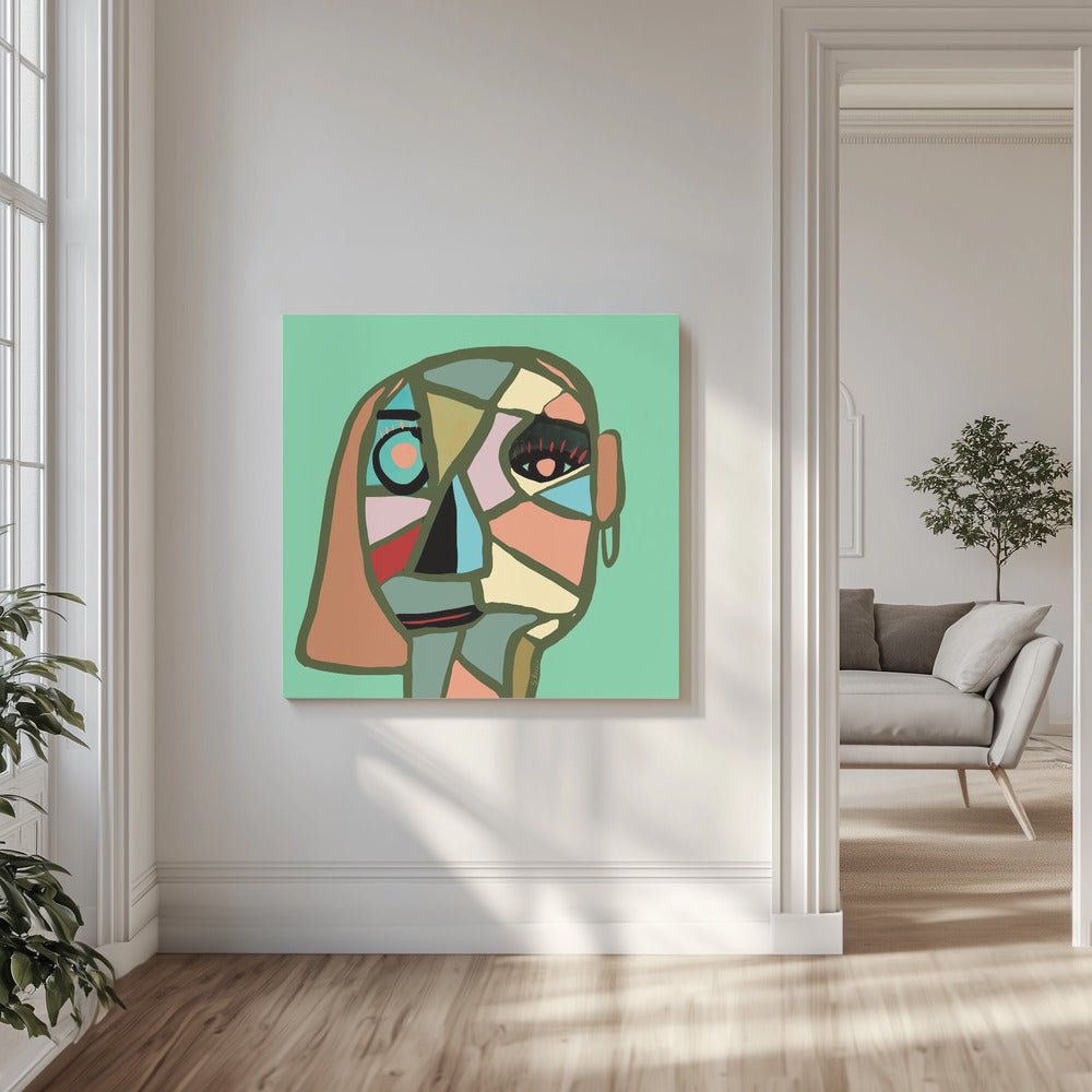 Abstraktes Gesicht | Leinwand