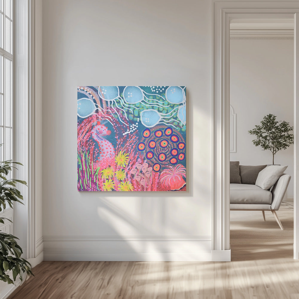 Seepferdchen im Regenwald des Meeres | Leinwand