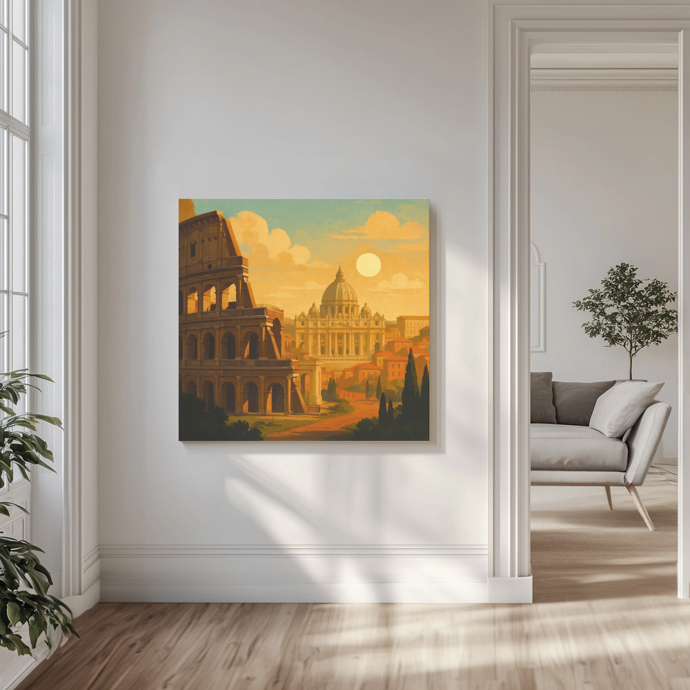 Rome At Golden Dawn | Canvas