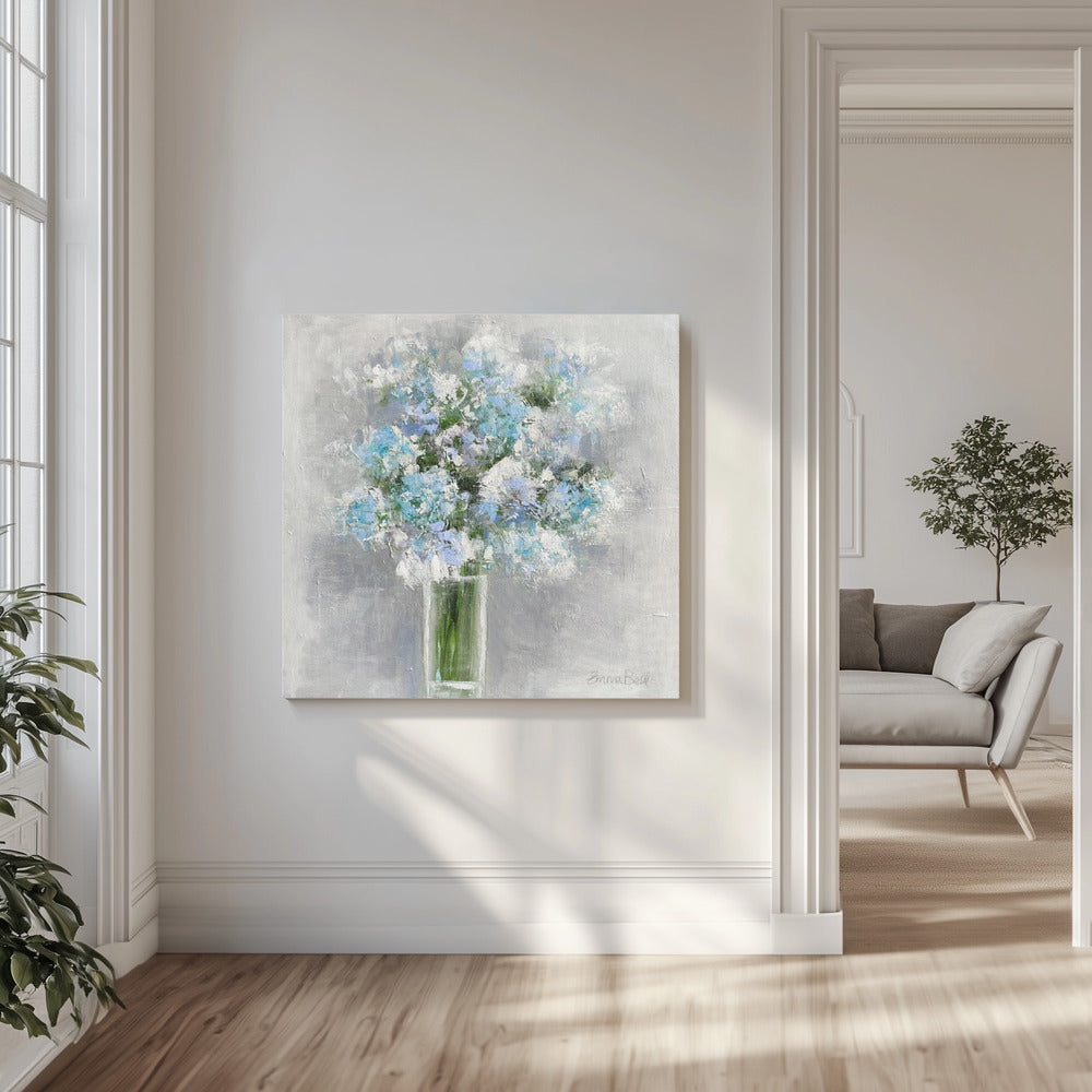 Blumenstrauß in einer Glasvase | Leinwand