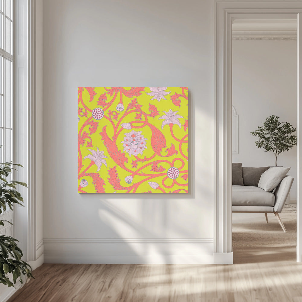 Florales, skurriles Labyrinth | Leinwand