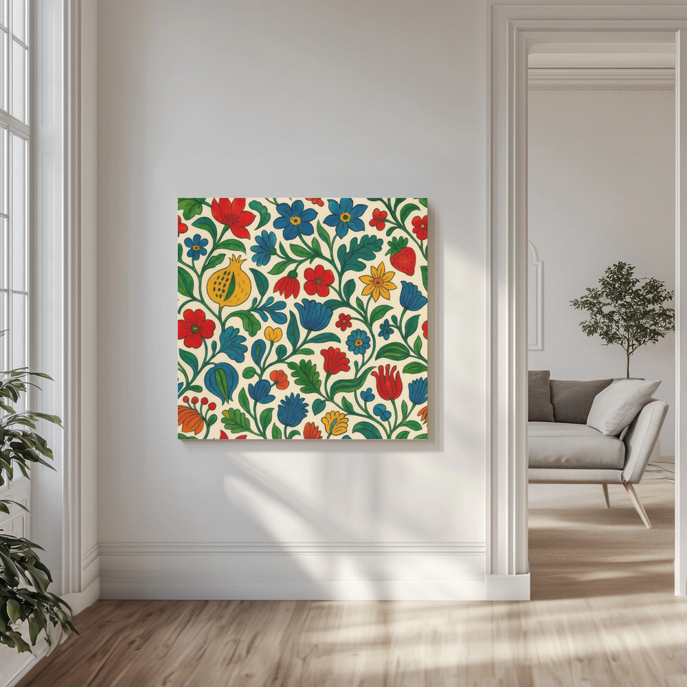 Blühende Blumensymphonie | Leinwand