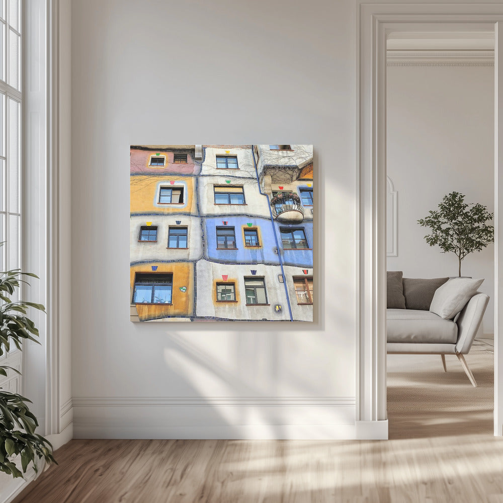 Fenster von Hundertwasser | Leinwand
