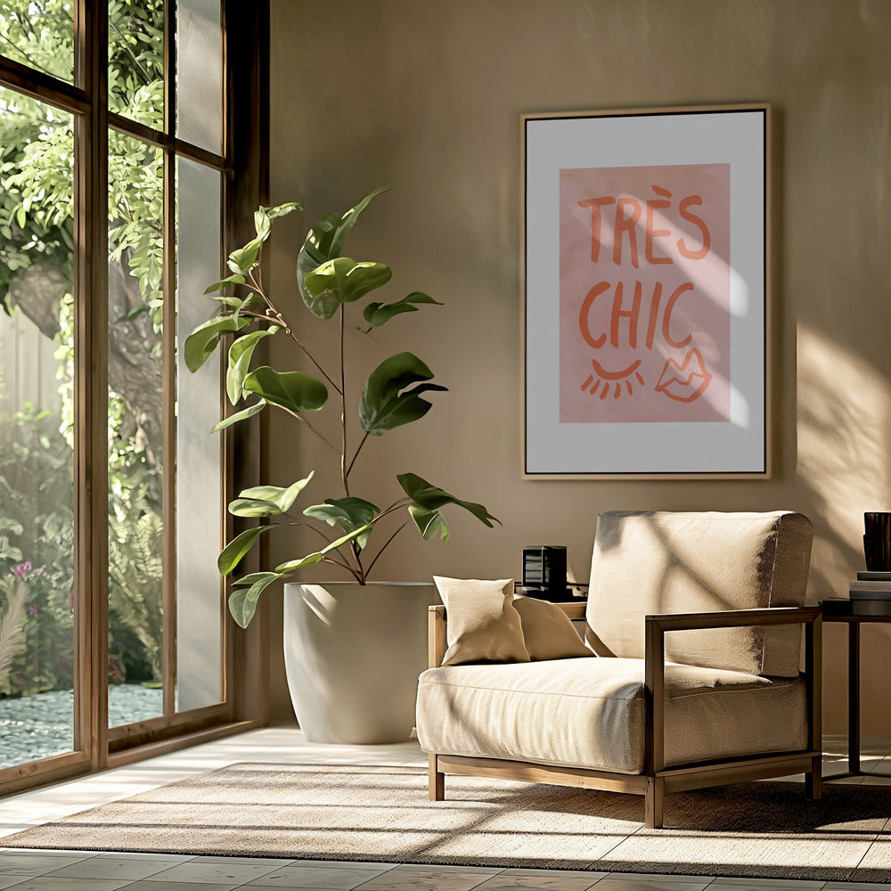 Très Chic rosa Rahmen | Poster