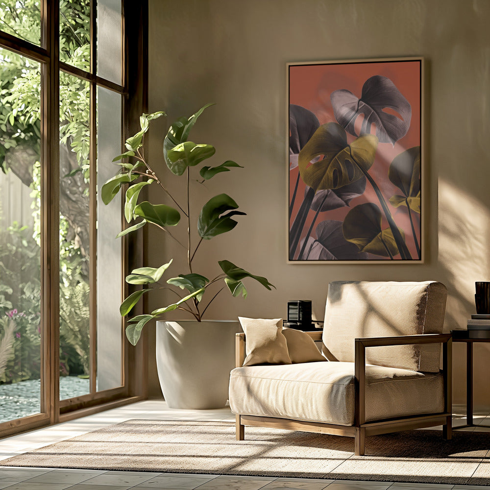 Monstera Orange 01 | Poster