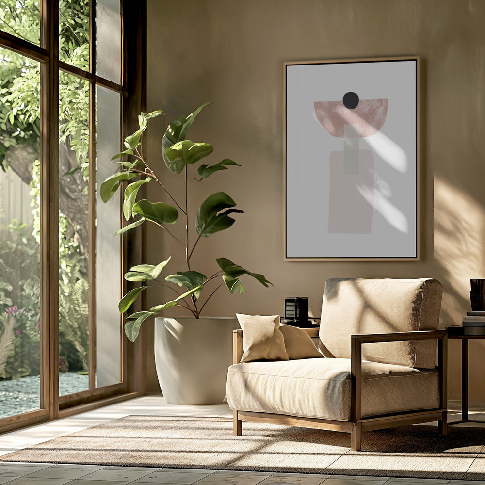 Geometrische Formen in sanften Erdtönen | Poster