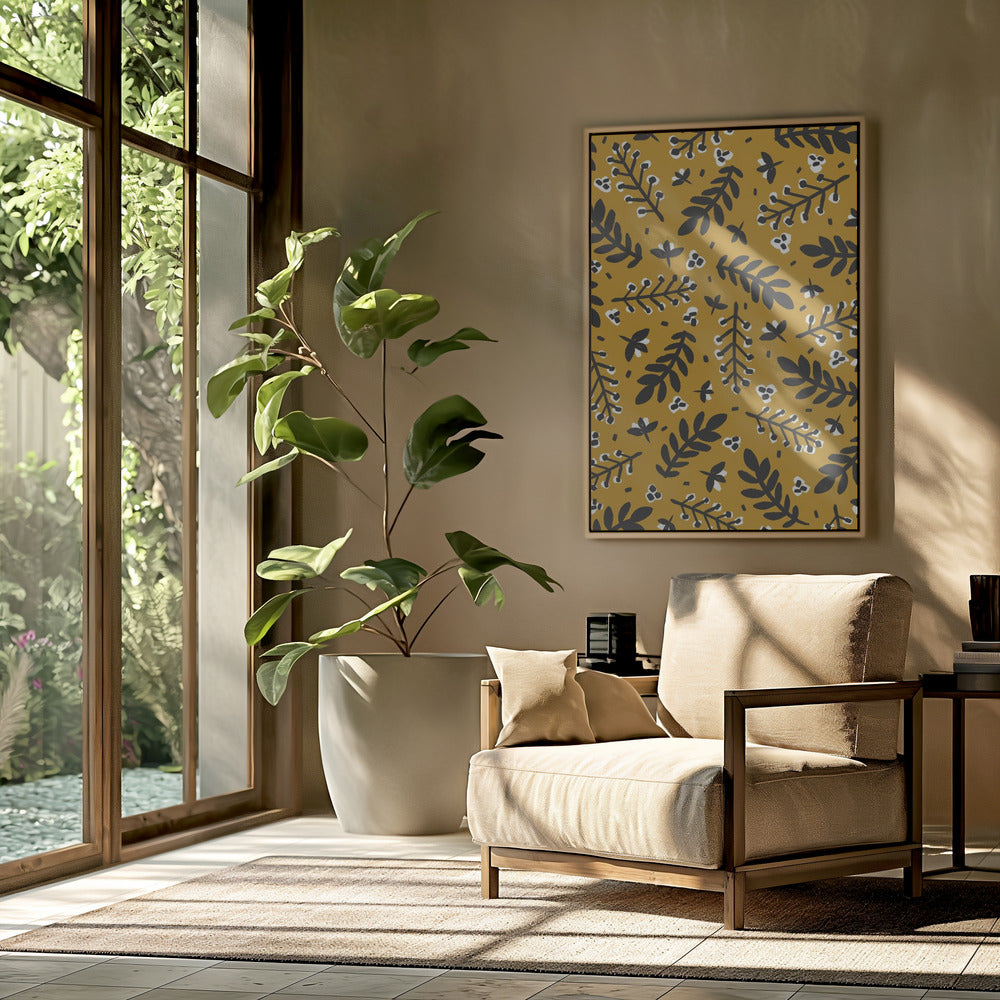 Goldene botanische Glückseligkeit | Poster