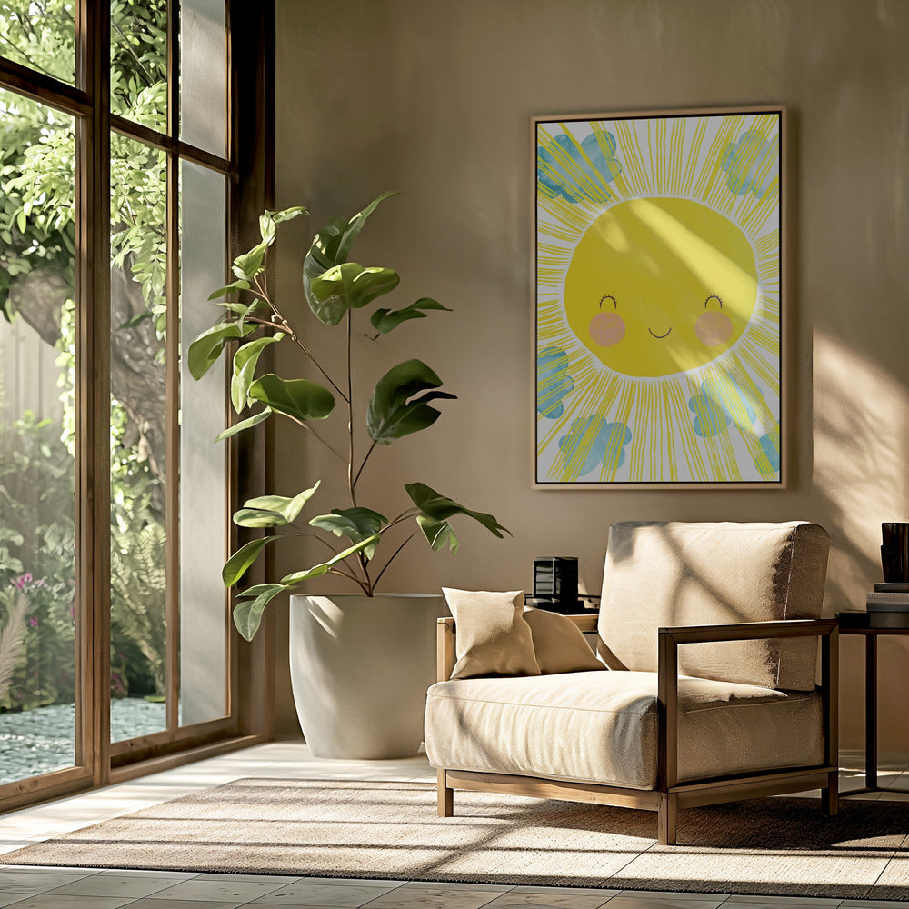 Sonniges Lächeln Glückseligkeit | Poster