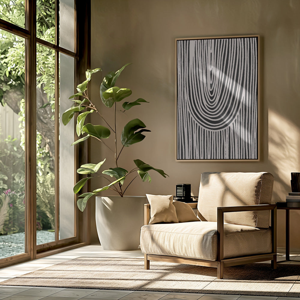Curved Stripes Flow | Poster
