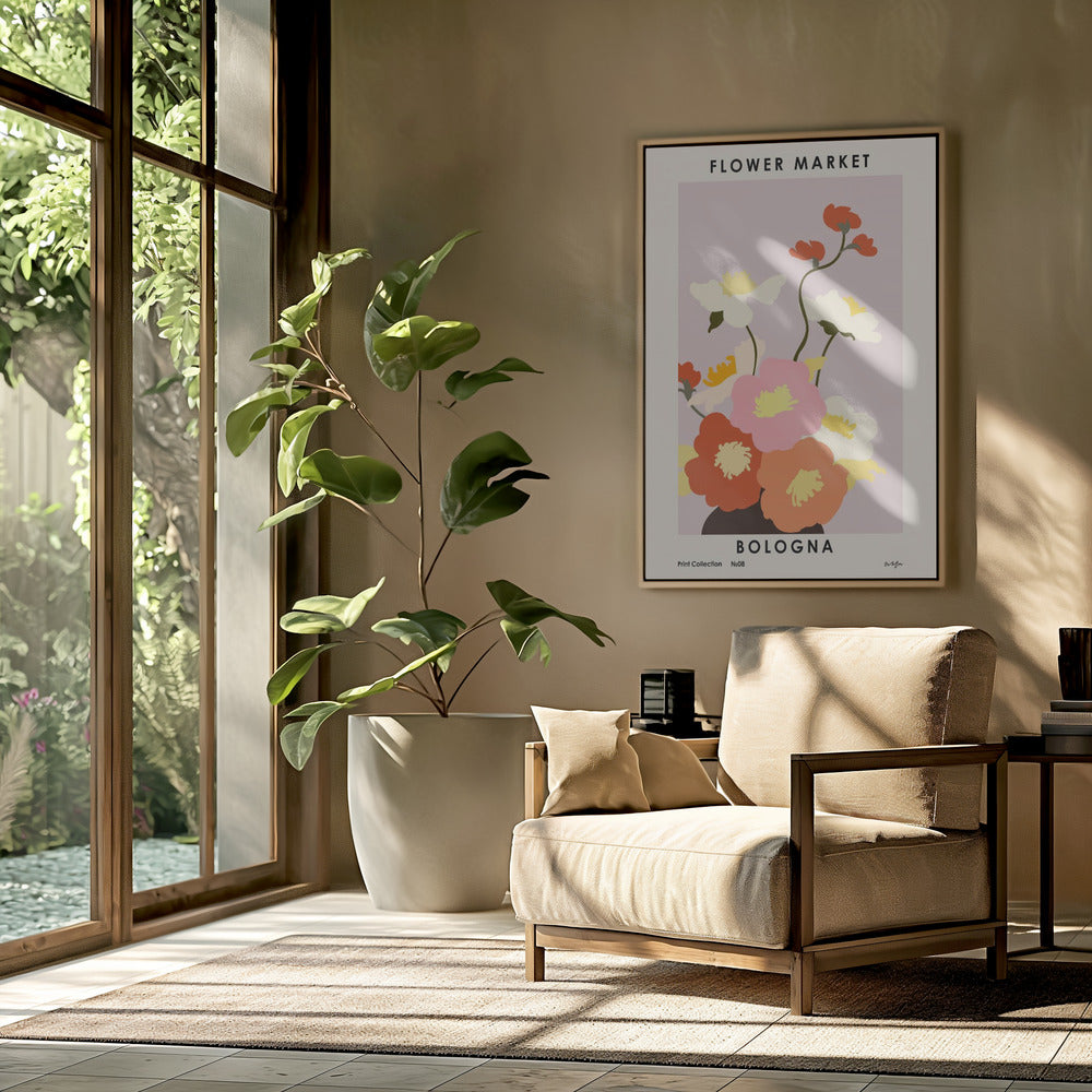Blumenmarkt. Bologna | Poster