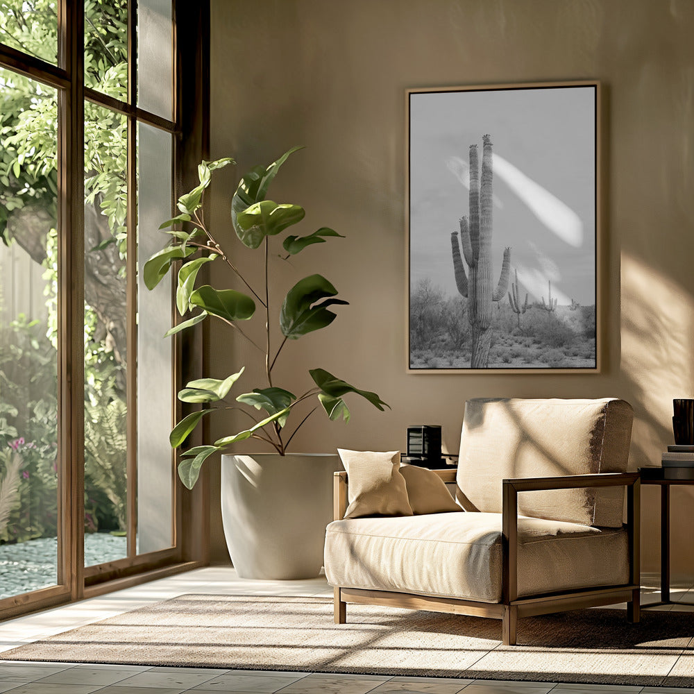 Saguaro Schwarzweiß | Poster