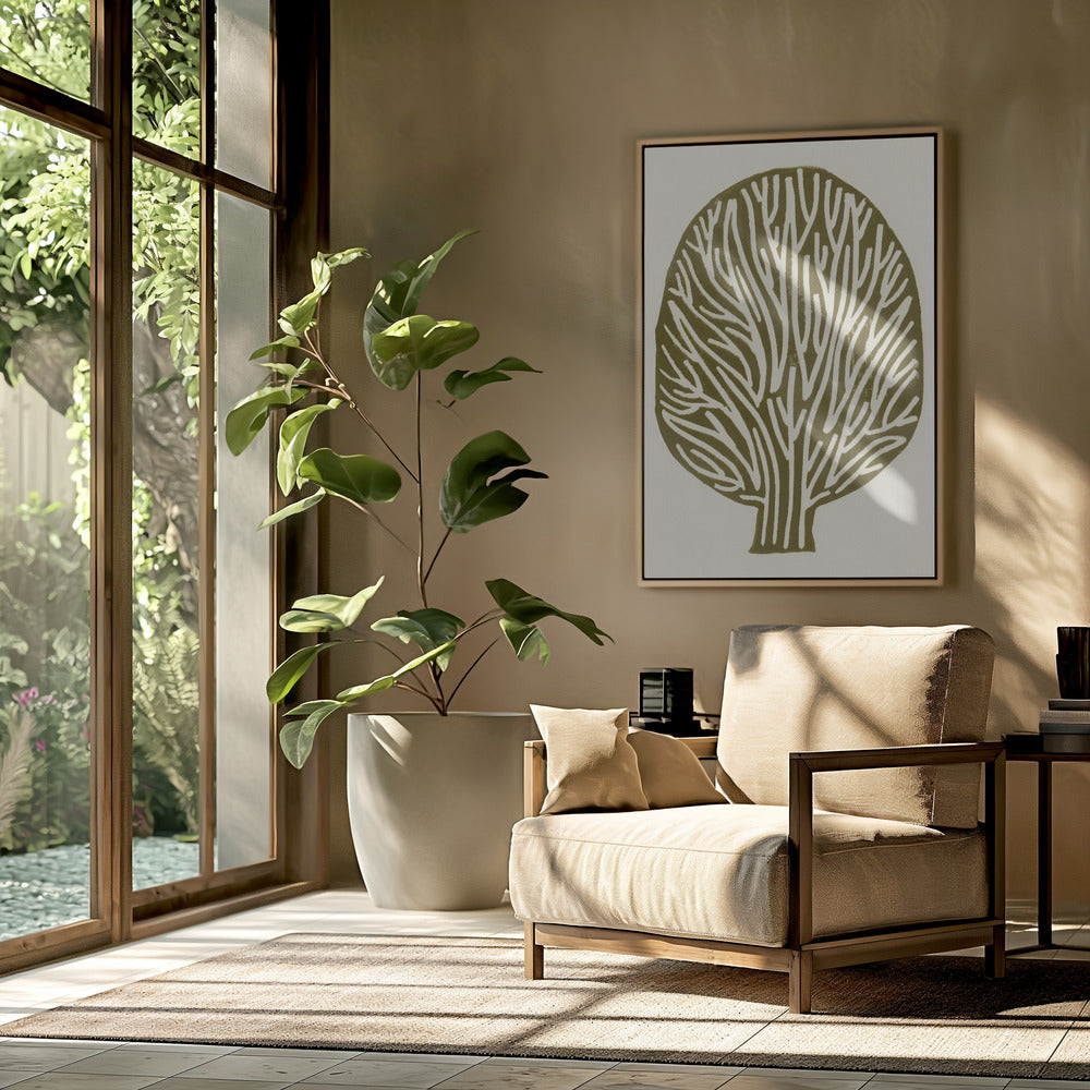 Linolschnitt Baum | Poster