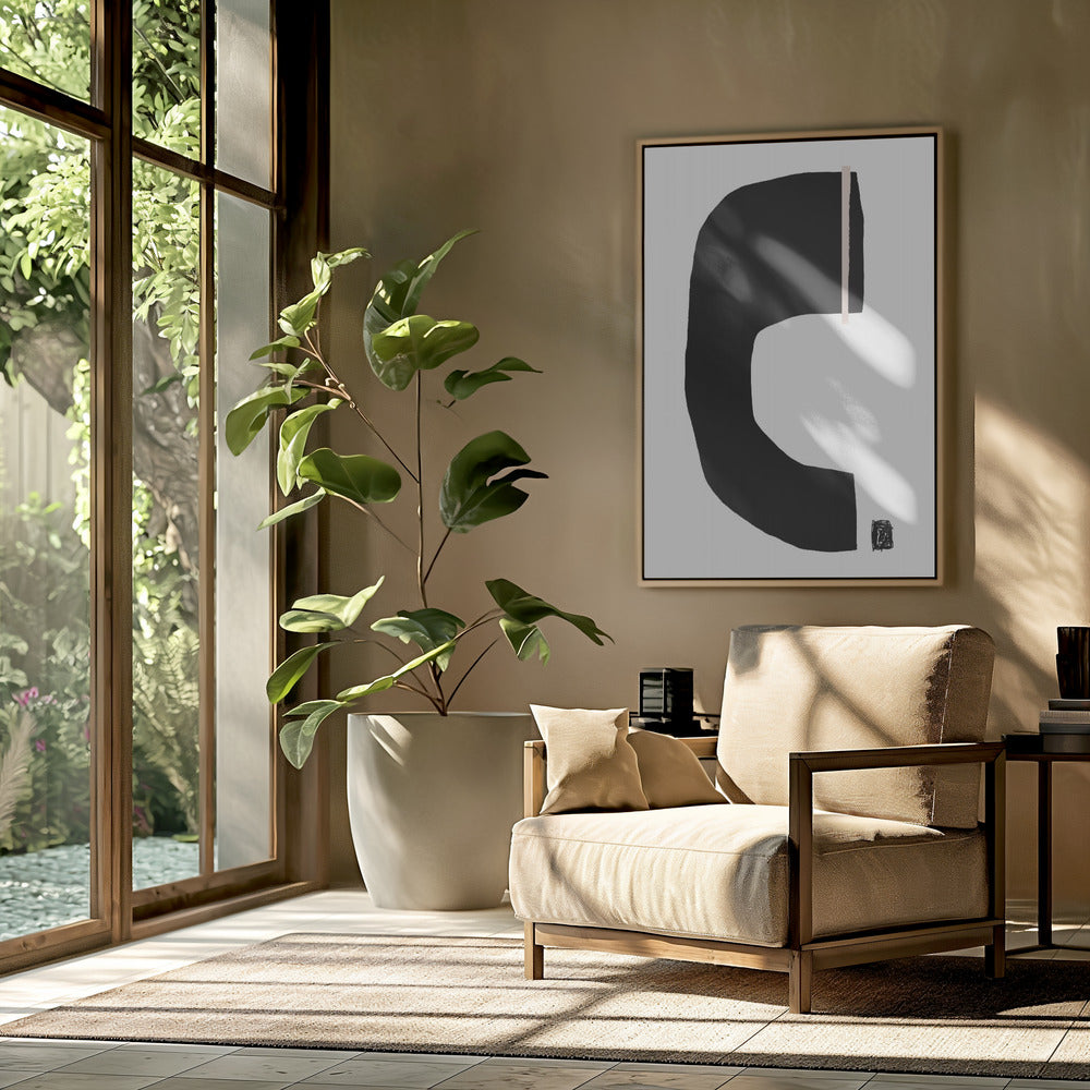 Schwarze geometrische Formen | Poster