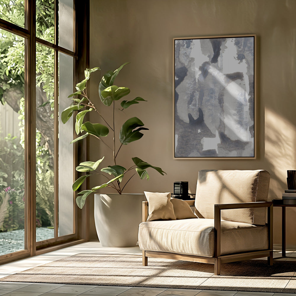 Monochromatic Palette Of Grays And Whites | Poster