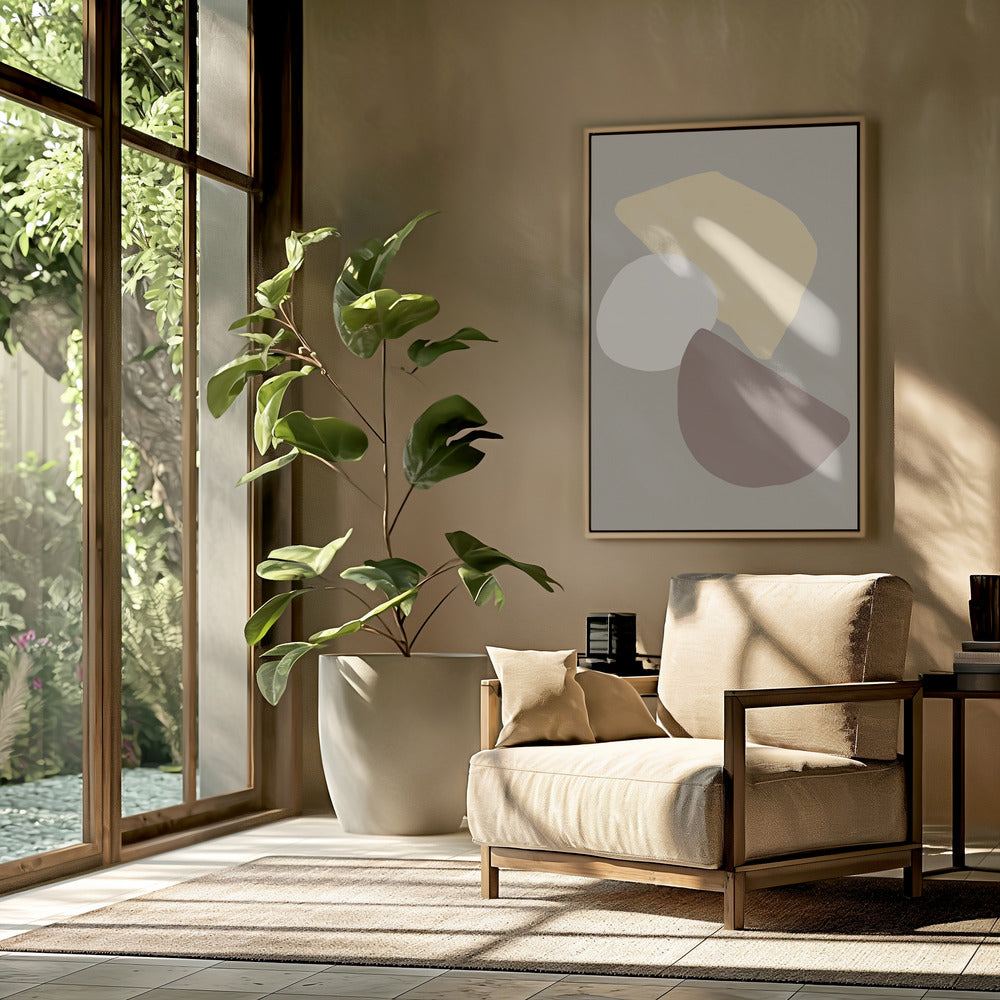 Geometrische Felder Gelb | Poster