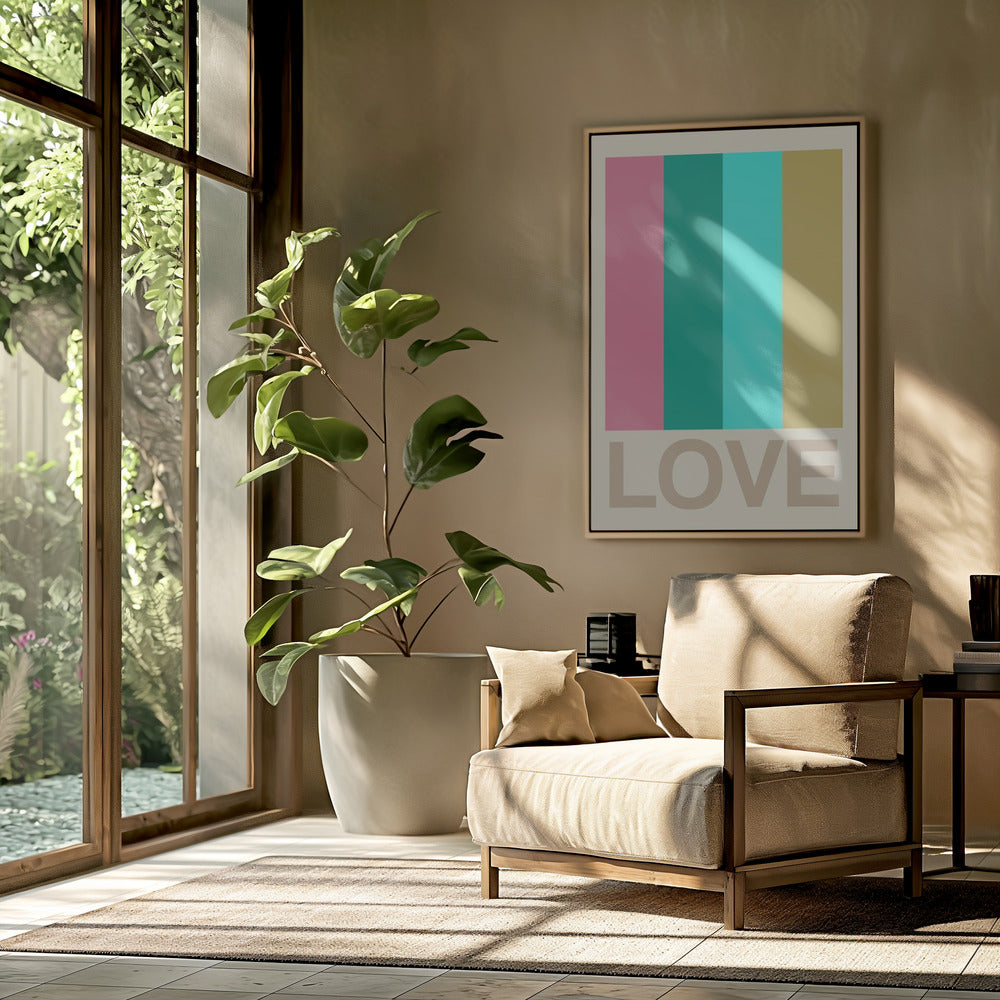 Retro Streifen LOVE CItrus | Poster
