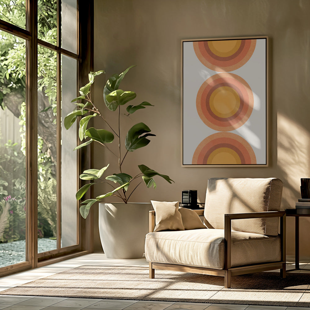 Retro Sun Circles | Poster