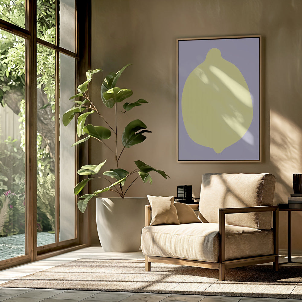 Zitrone auf Lavendel | Poster