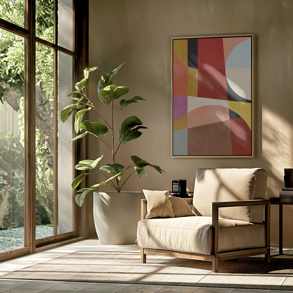 Warme Farben Bauhaus Geometrie2 | Poster