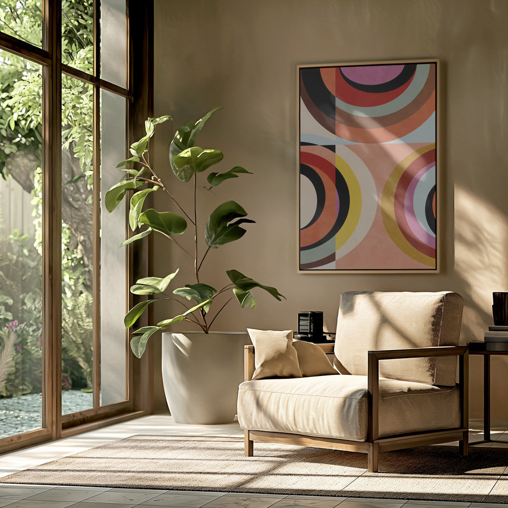 Warme Farben Bauhaus Geometrie3 | Poster