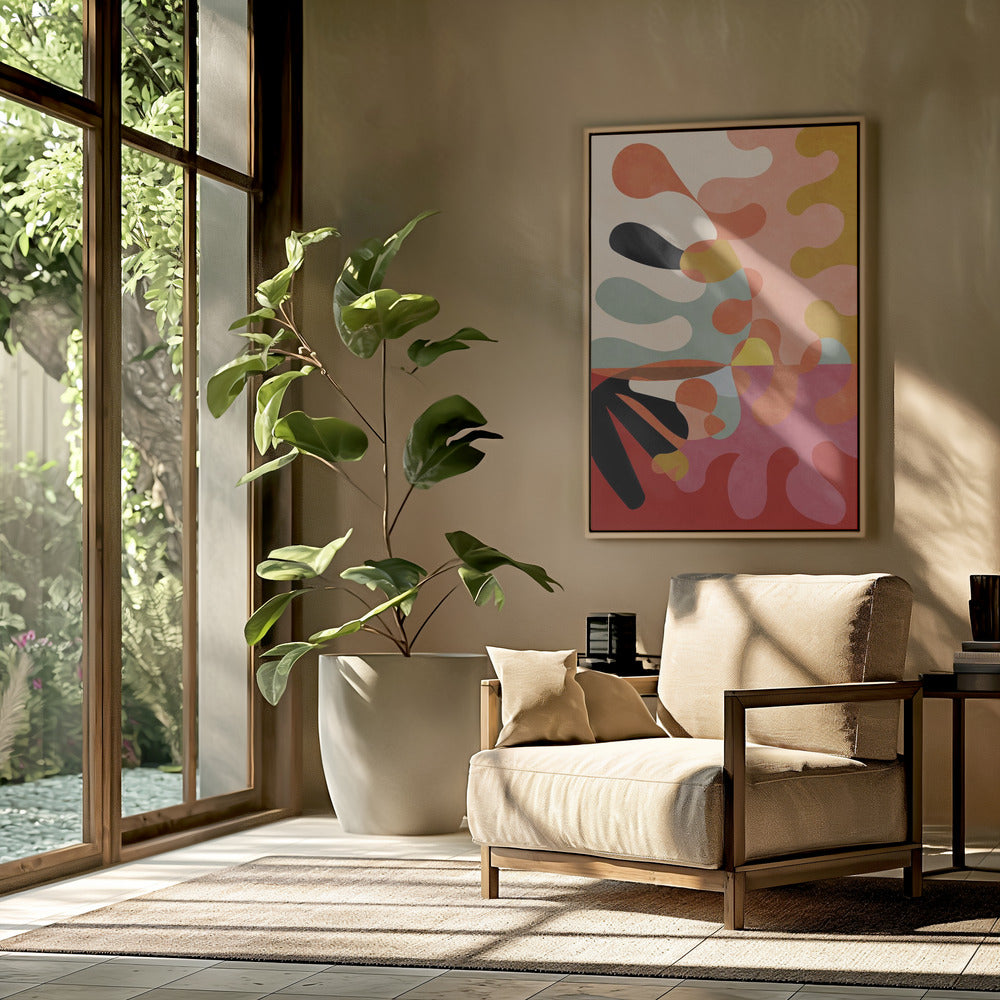 Warme Farben Bauhaus Geometrie5 | Poster
