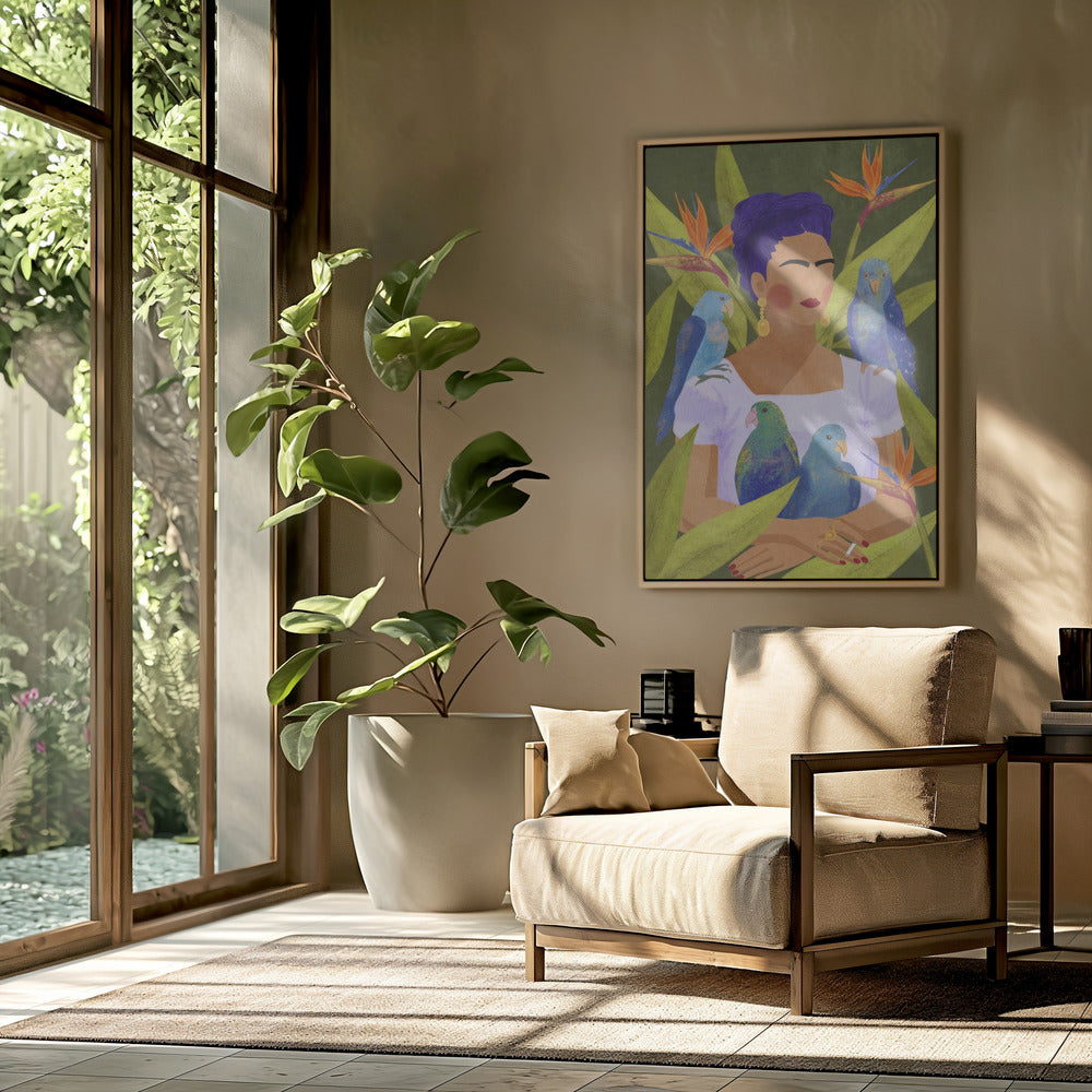 Frida und Vögel | Poster