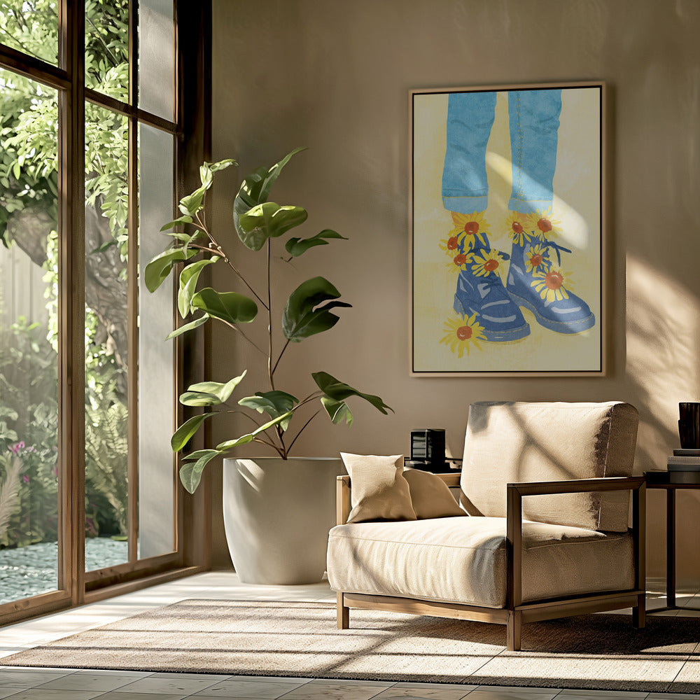 Sonnenblumenspaziergang | Poster