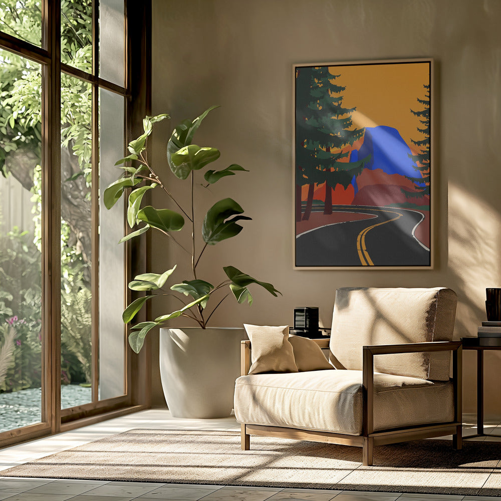 Clacier Road With Half Dome | Poster