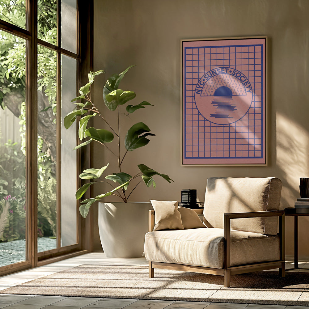 NYC Sunset Society Blau | Poster
