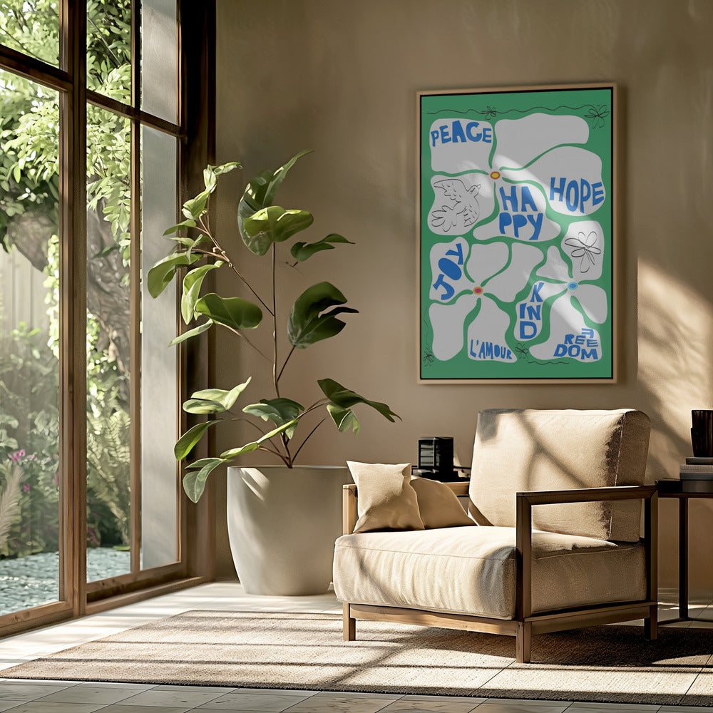Flower of the Time - Green | Poster