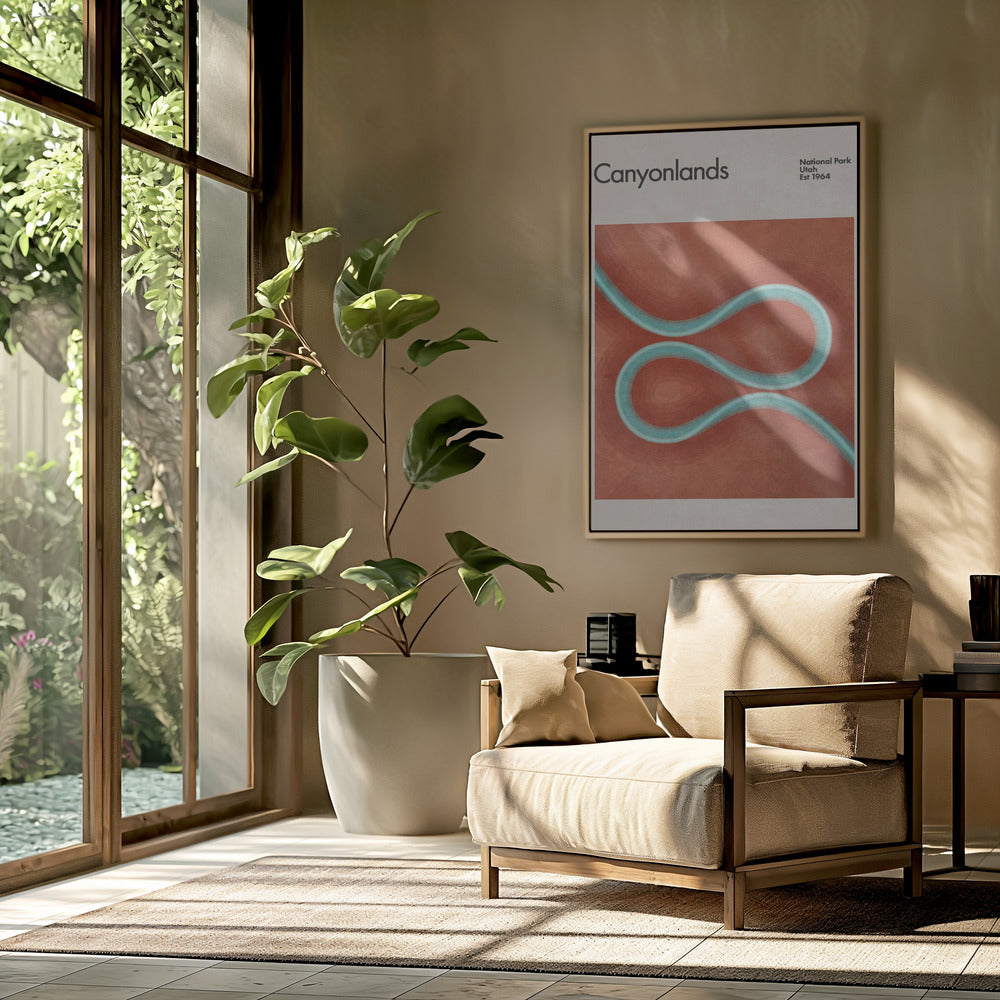 Gewundene Flusspfade | Poster