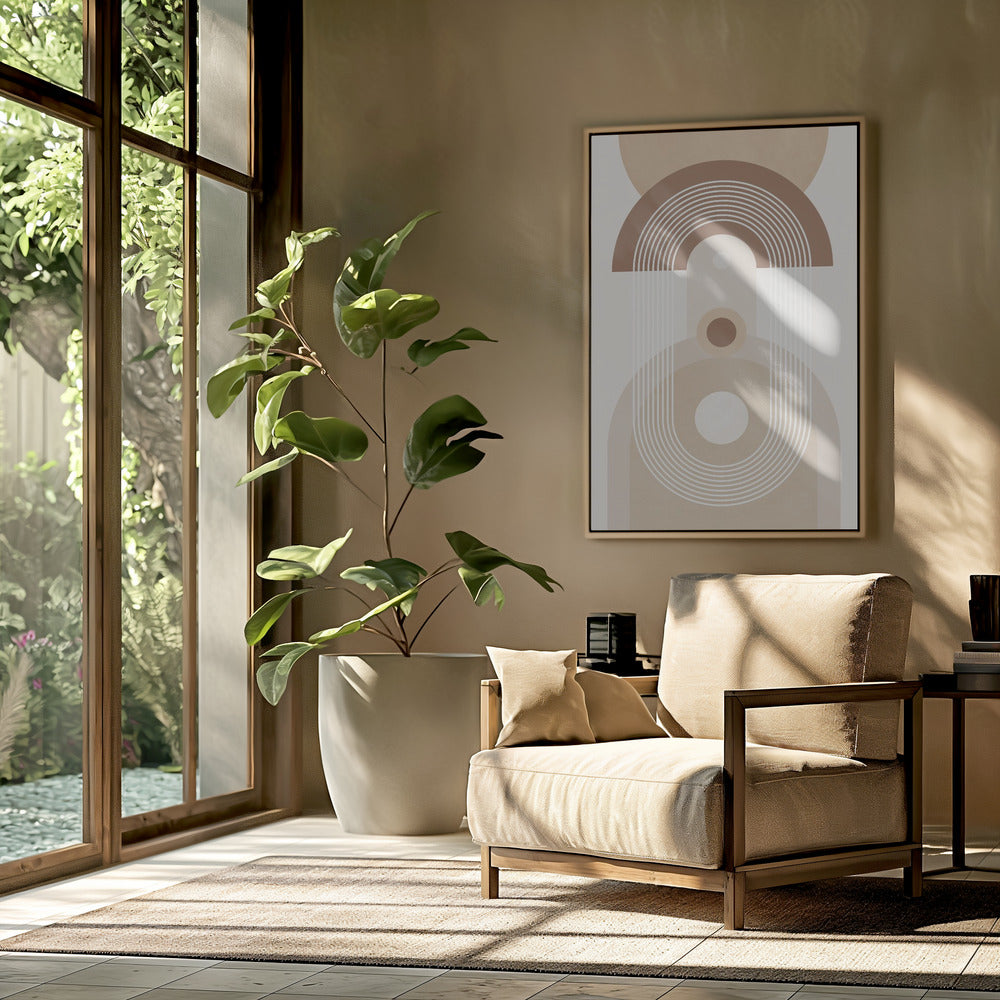 Beige Mid Century Poster | Poster