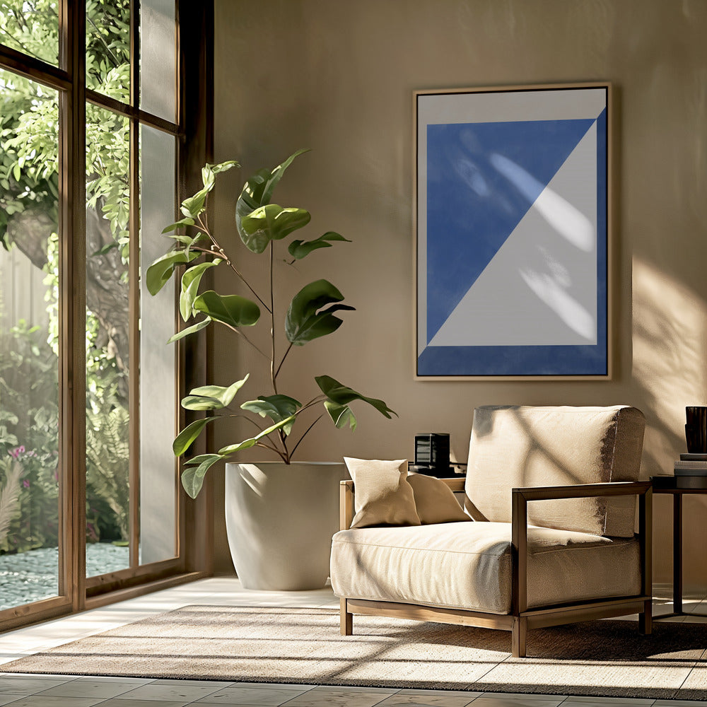 Blaues geometrisches Spiel | Poster