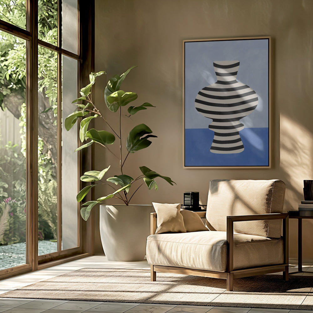 Gestreifte Vase Illusion | Poster