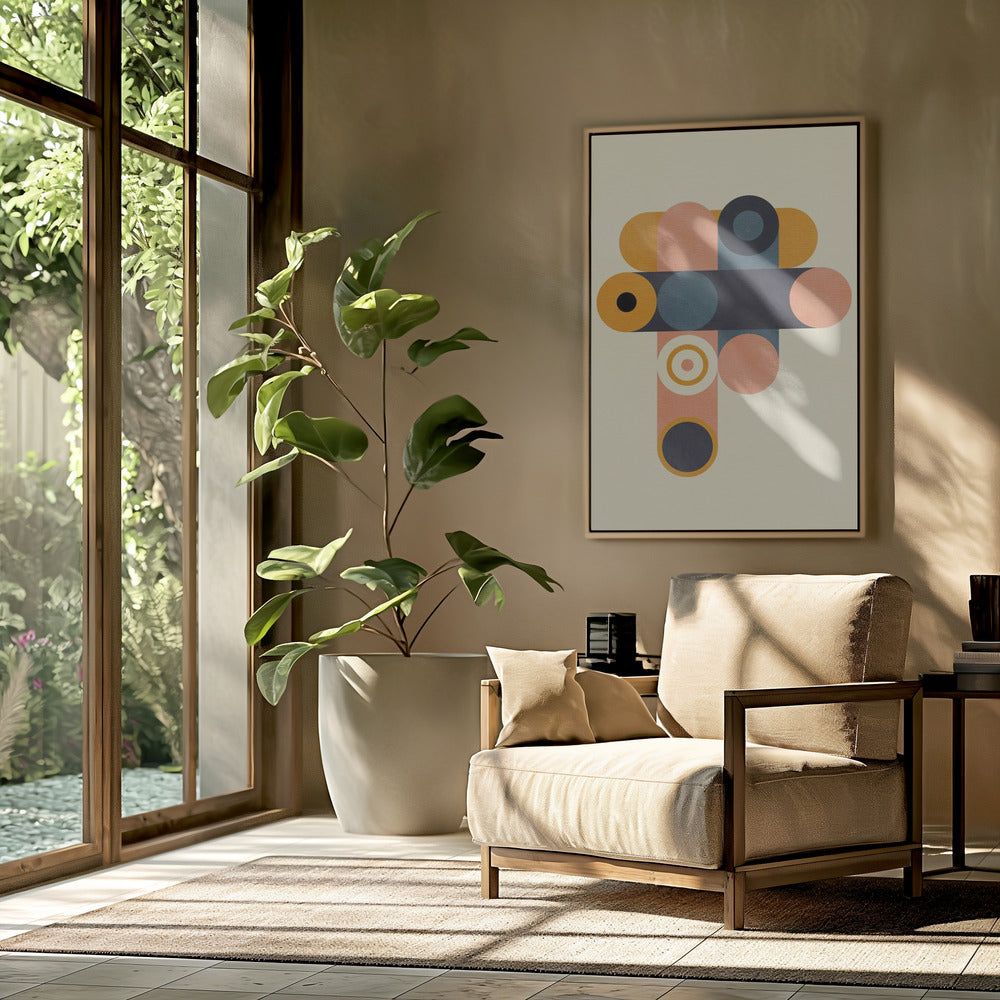 Regenbogen Plus Formen Blau Senf8 | Poster