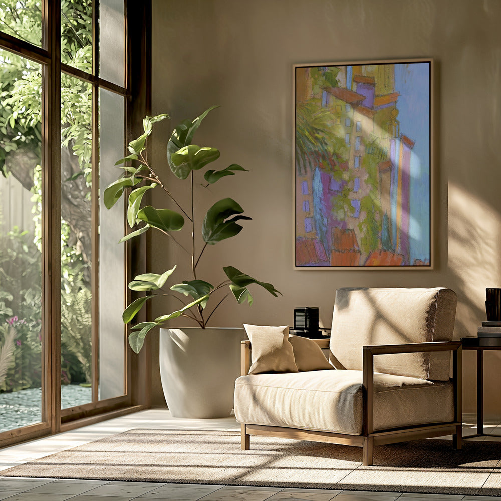 Sonnenbeschienene Balkone | Poster