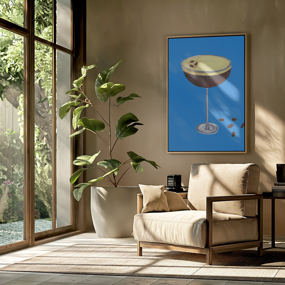 Espresso Martini Blau | Poster