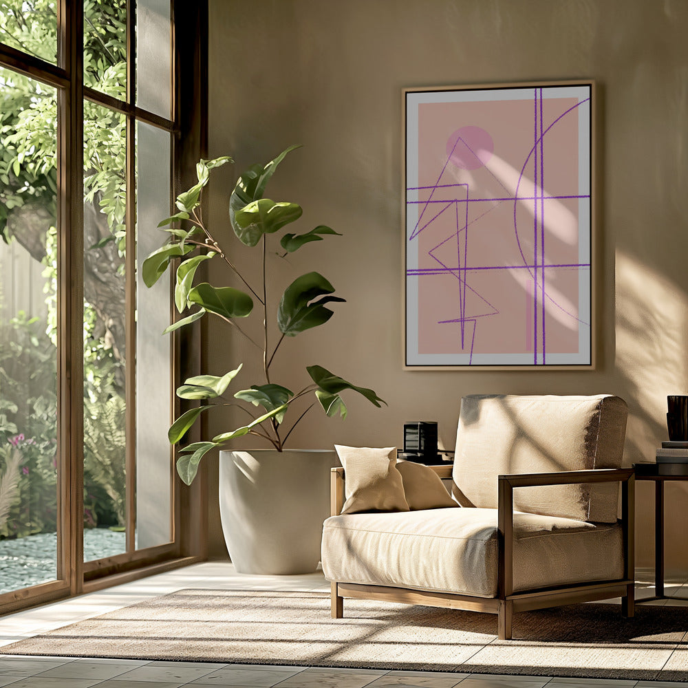 Rosa geometrischer Tanz | Poster