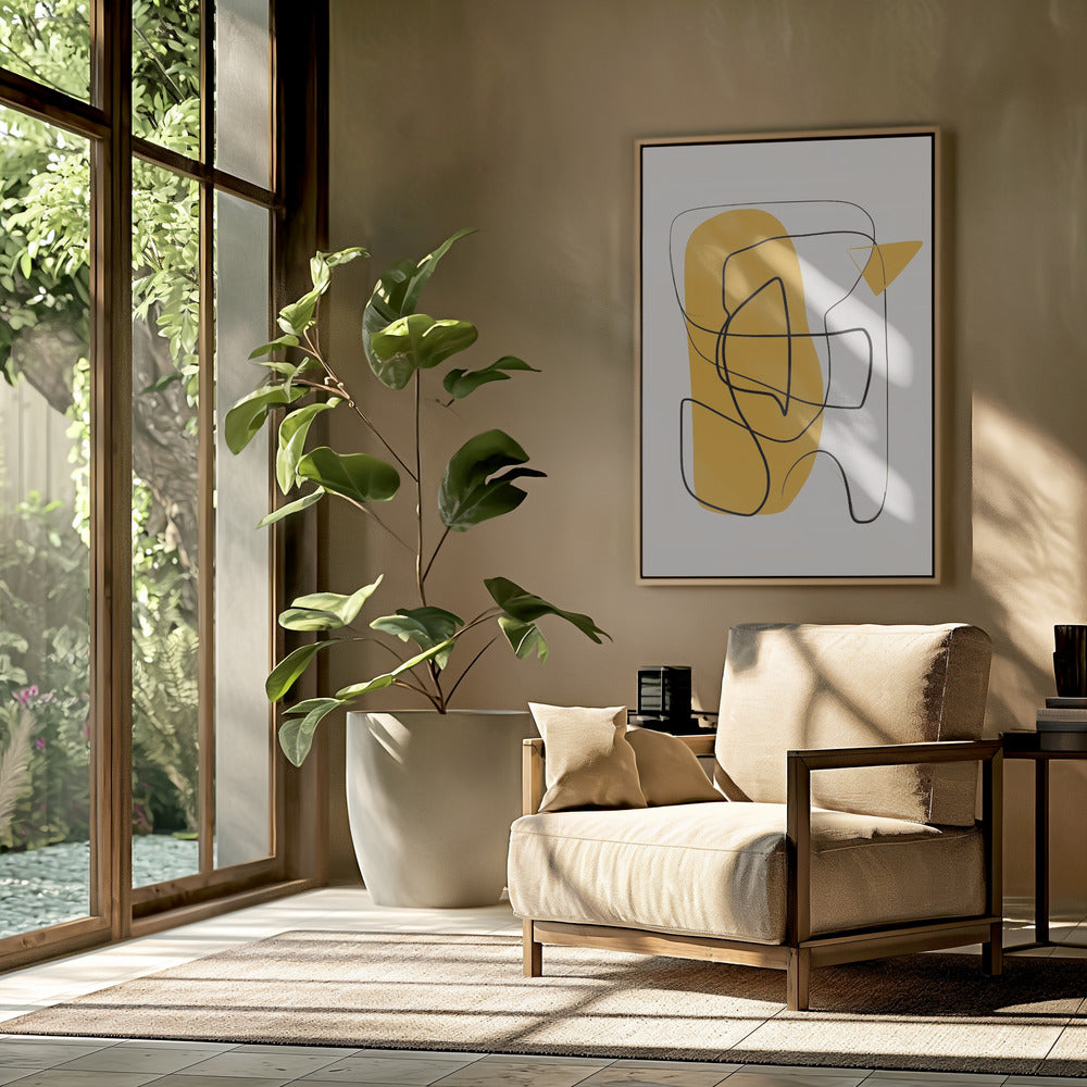 Line Abstract In Yellow | Poster