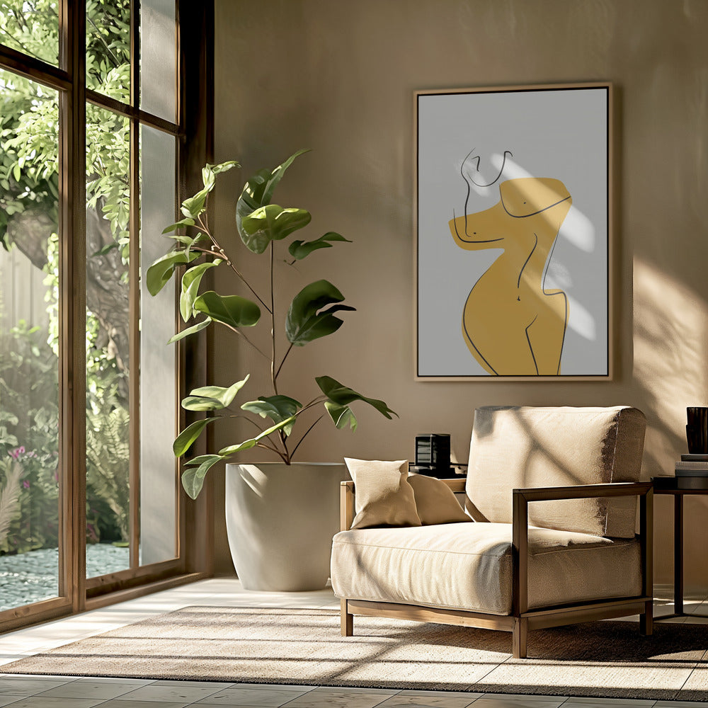 Elegant Female Nude Silhouette | Poster