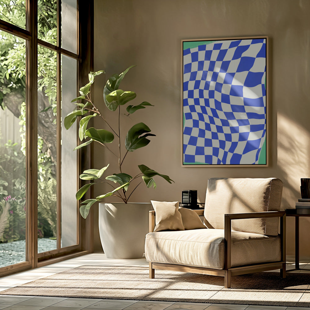 Blaues Karomuster | Poster