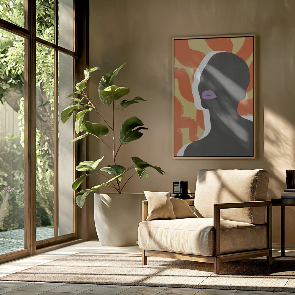 Anonymes Porträt in der Sonne | Poster
