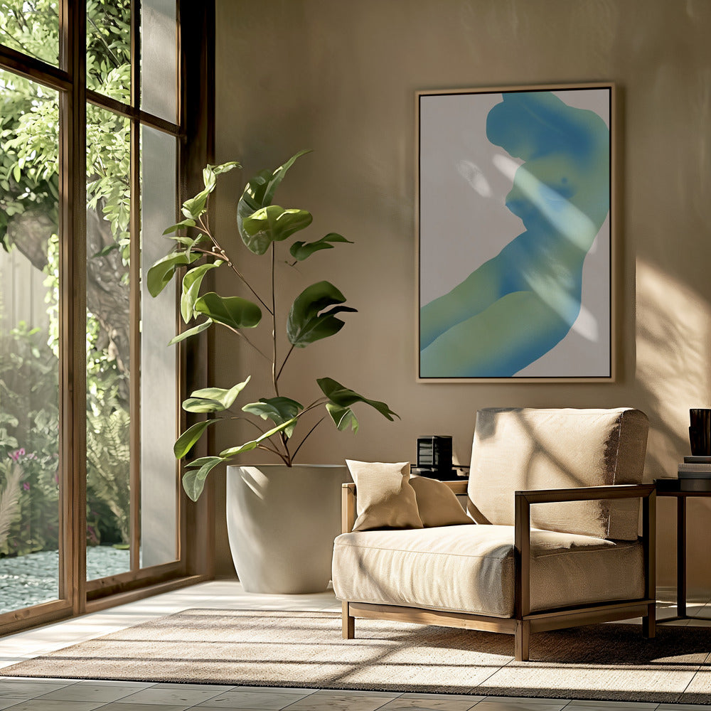 Abstrakte menschliche Figur mit Farbverläufen | Poster