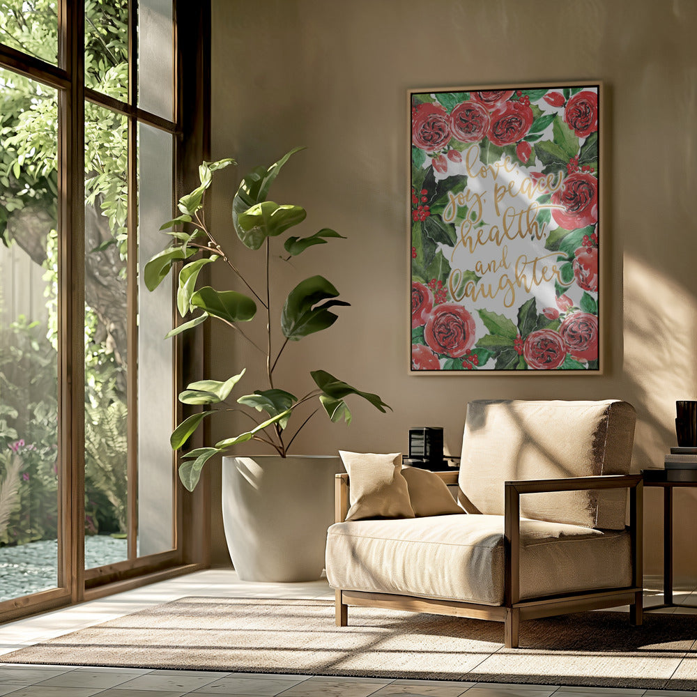 Beste Wünsche Feiertag rote Rosen | Poster