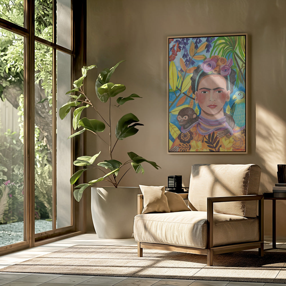 Frida und ihre Papageien | Poster