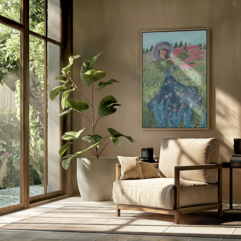 Spaziergang mit Feldblumen | Poster